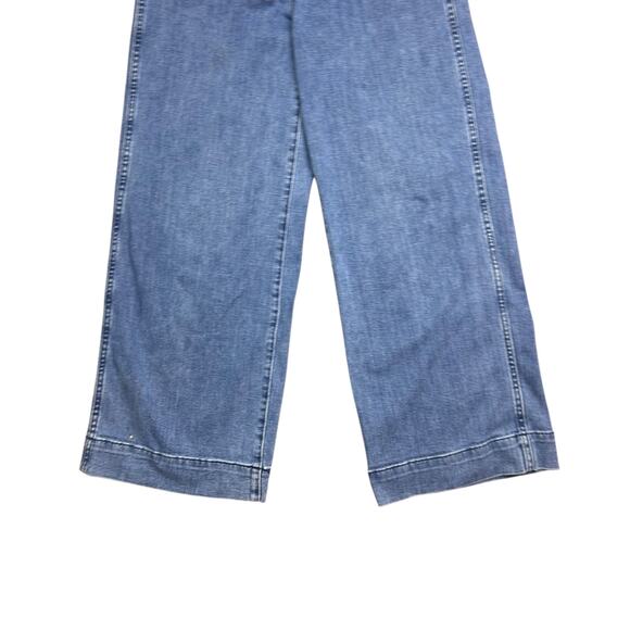 Madewell Emmett Wide-Leg Crop Jeans Rosalie Wash size 24 XS High Rise Denim Blue - Picture 6 of 10